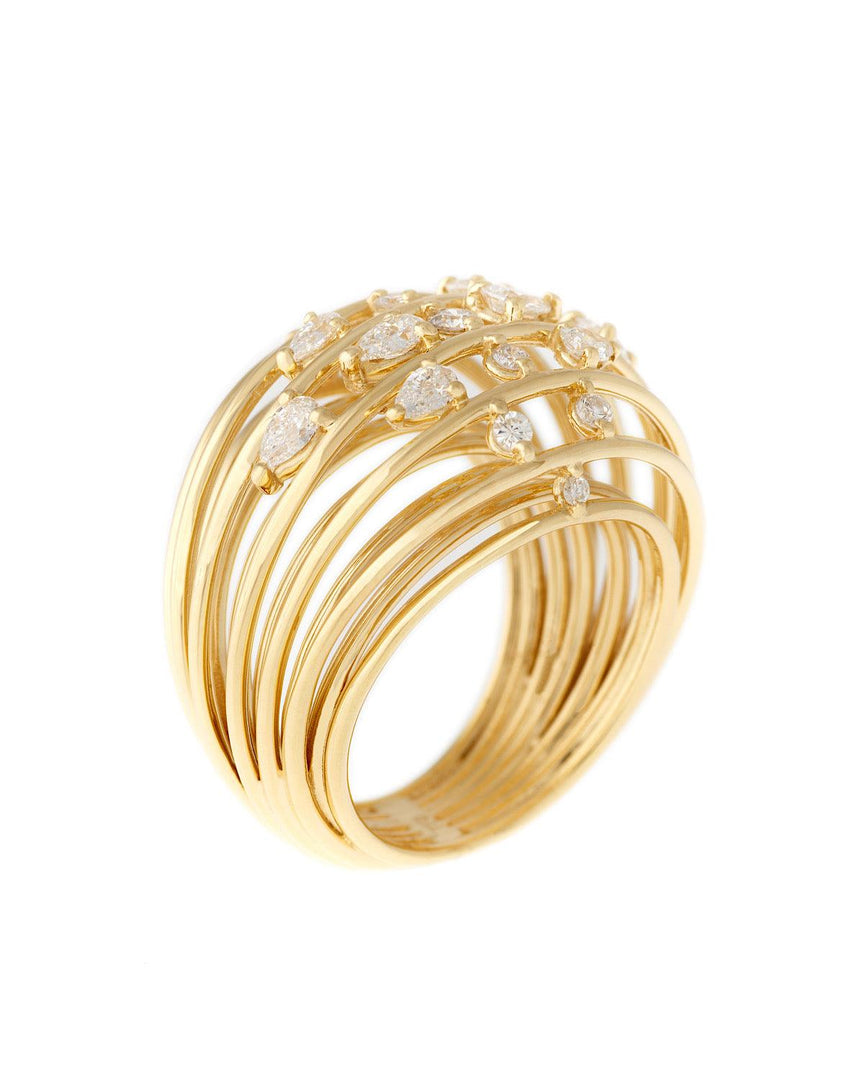 Light Cocktail Ring - Yellow Gold