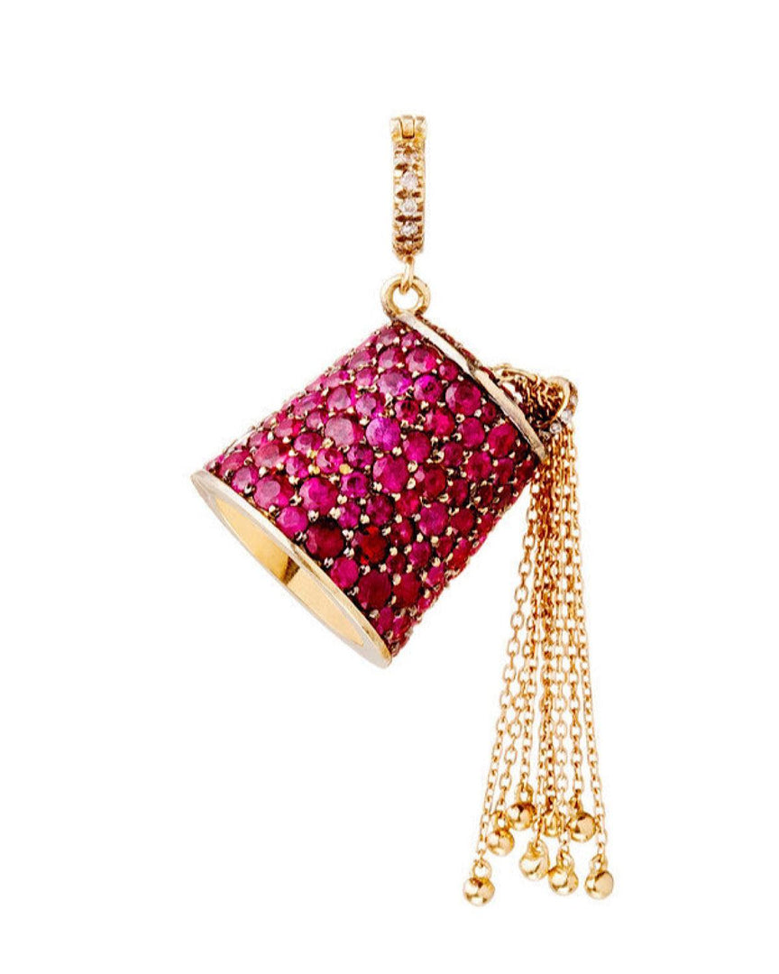Large Ruby Tarbouche Pendant