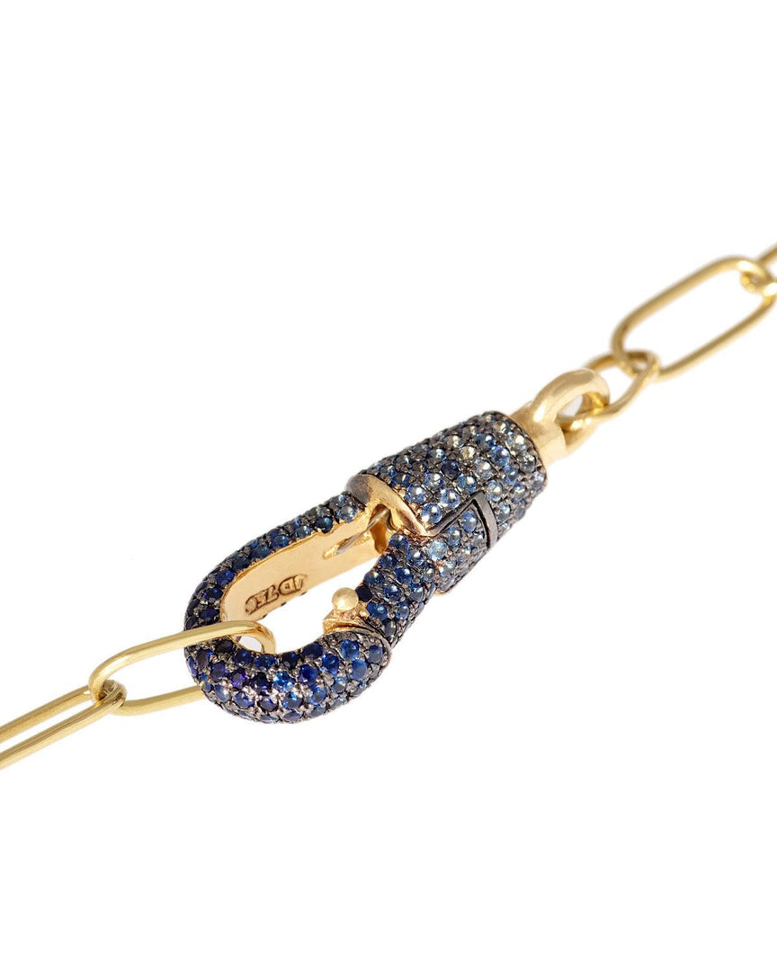 Large Blue Sapphire Ombre Hook Chain 40cm