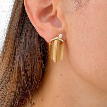 Merveilles Fringe Earrings Short