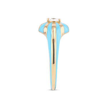 Baby Lila Ring, Turquoise Enamel
