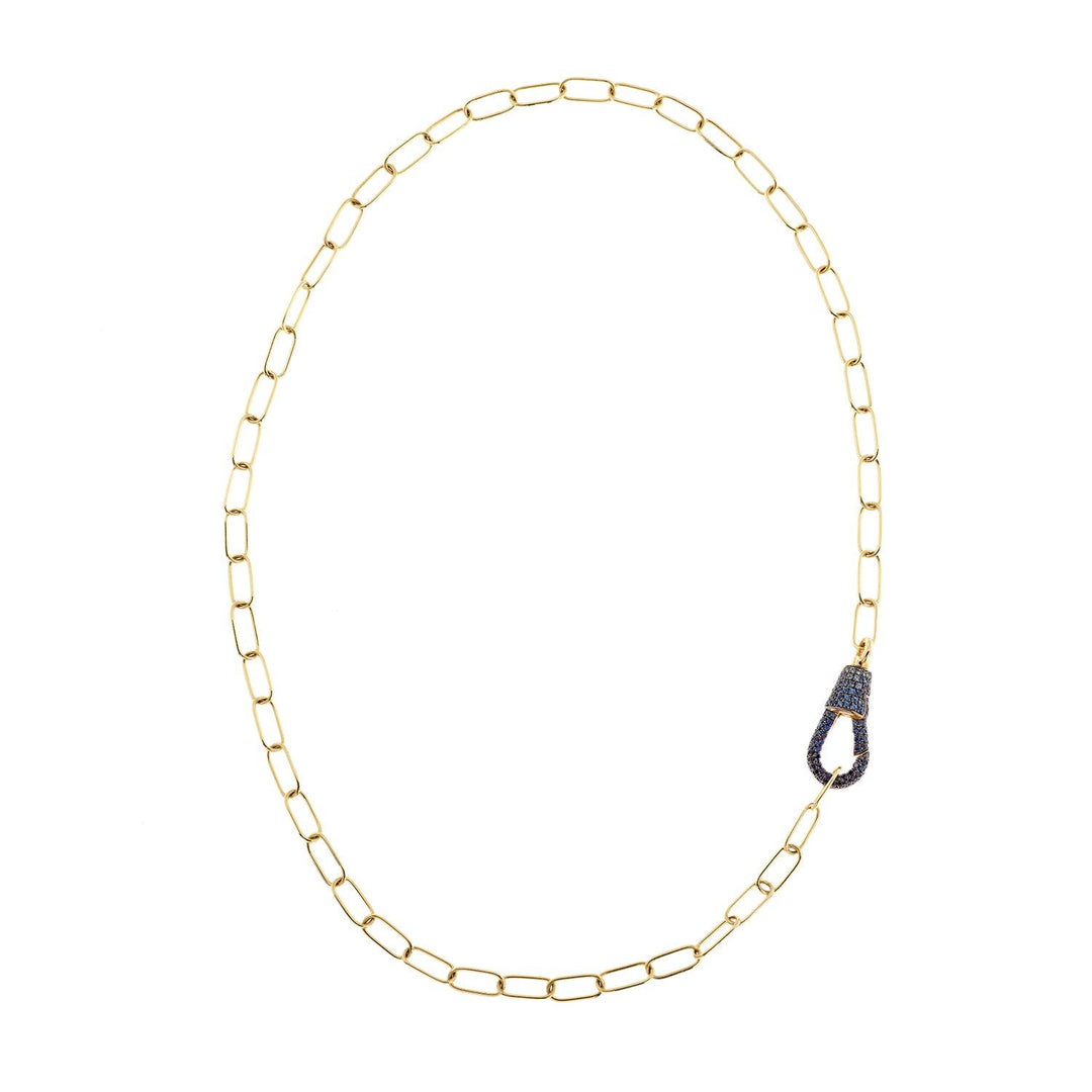 Large Blue Sapphire Ombre Hook Chain 40cm