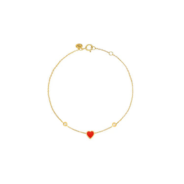 Alexa, Enamel Heart Bracelet