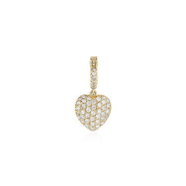 Heart Pendant, White Diamonds