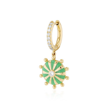 أقراط ميني ميلا صن مع حبات ذهبية