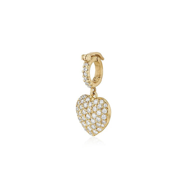 Heart Pendant, White Diamonds