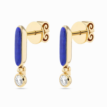 أقراط مرصعة بالأحجار الكريمة من اللازورد الأزرق