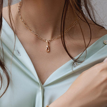 Small Hook Pendant Gold