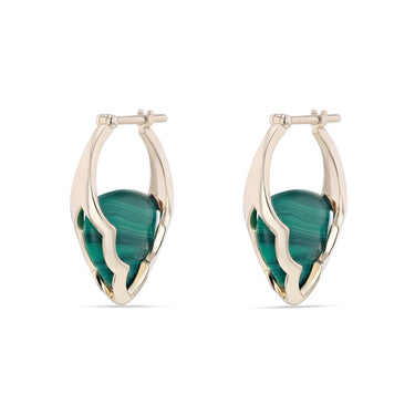 Small Arcade Earrings Malachite