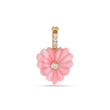 Love Pendant- Pink Opal