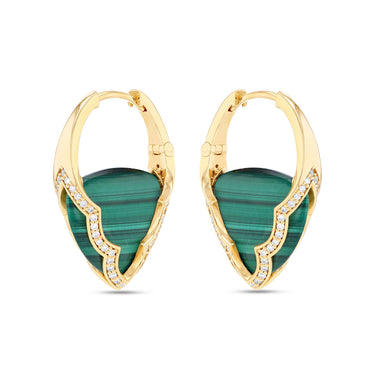 Merveilles Arcade Hoops Malachite