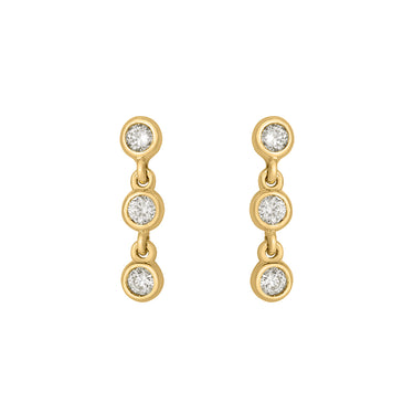 Alexa, 3 Diamonds Stud Earrings