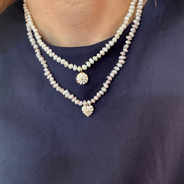 Beaded Mini Mila Heart Necklace