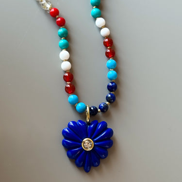 Small Love Necklace Lapis Blue