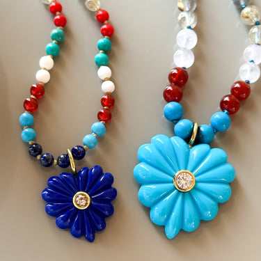 Small Love Necklace Lapis Blue