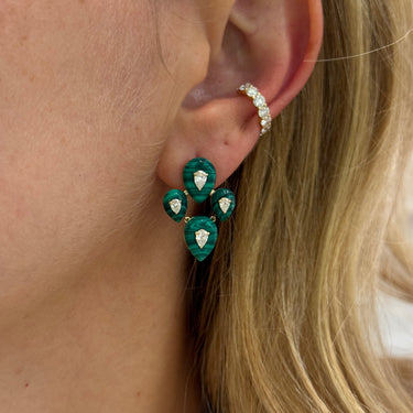Merveilles Malachite Earrings Short