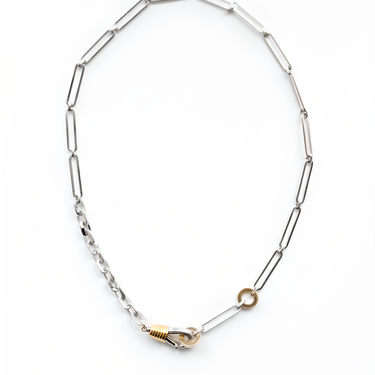 Silver & Gold Chunky Chain Necklace