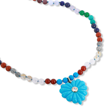 Large Love Necklace Turquoise