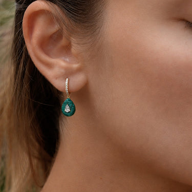 Merveilles Malachite Drop Earrings