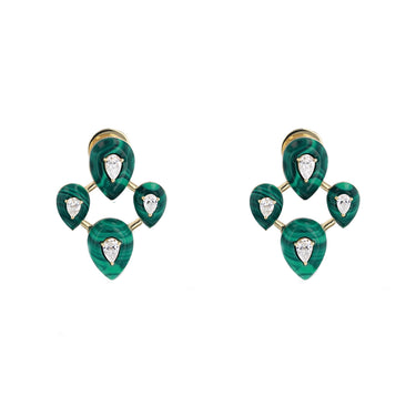 Merveilles Malachite Earrings Short