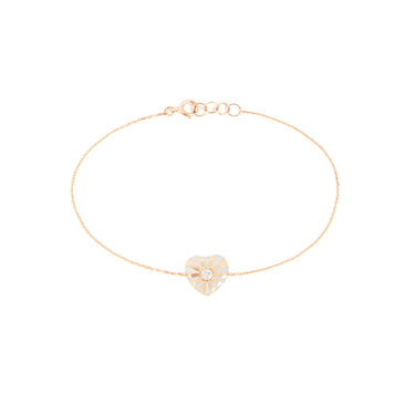 Mini Mila Heart Bracelet- Yellow Gold