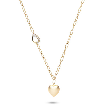 Mini Heart Necklace with Diamond Hook