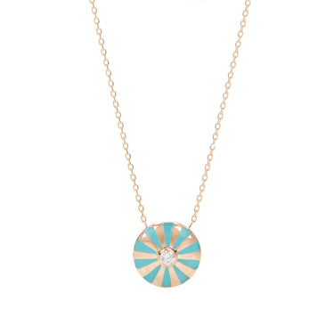 Mini Mila Sun Necklace - Yellow Gold