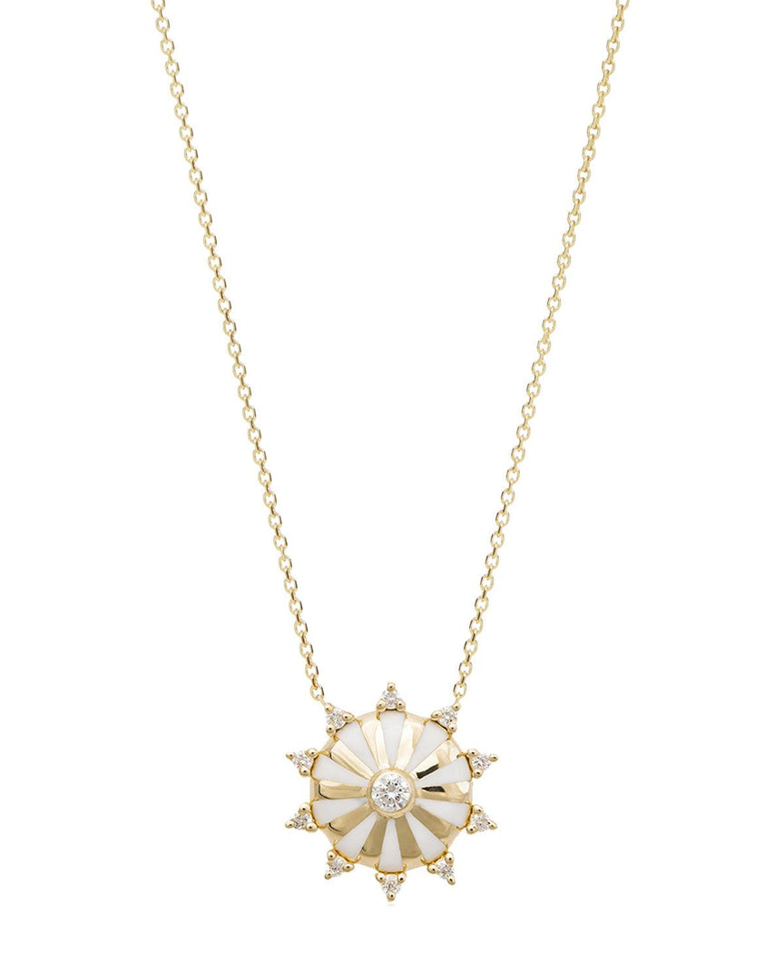 Mini Mila Sun Necklace with Diamonds
