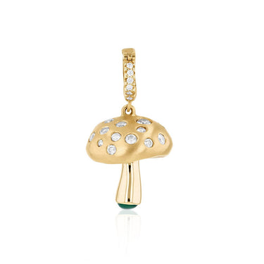 Mushroom Pendant, Scattered Diamonds