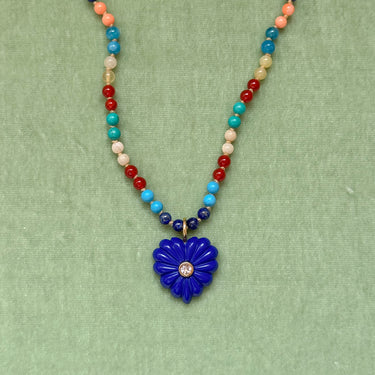 Small Love Necklace Lapis Blue