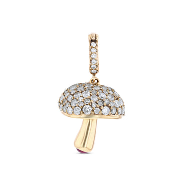 Mushroom Pendant, Full Pave