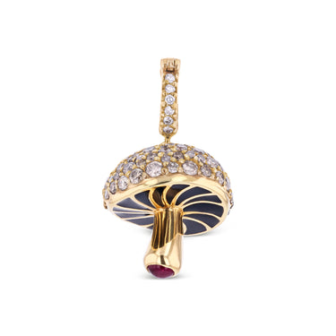 Mushroom Pendant, Full Pave