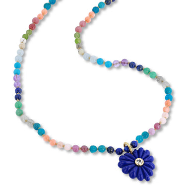 Small Love Necklace Lapis Blue