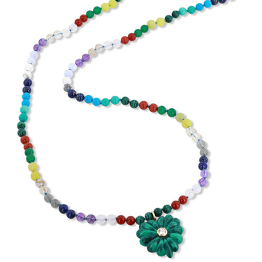 Small Love Necklace Malachite