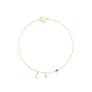 Alexa, Moon and Star Bracelet