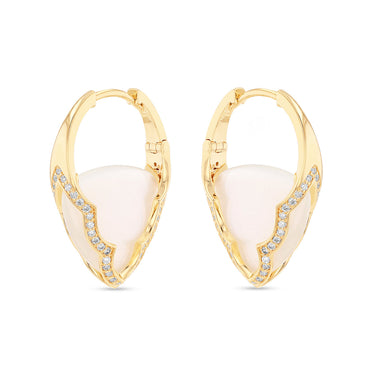 Merveilles Arcade Hoops Pink Opal