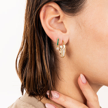 Merveilles Arcade Hoops Moonstone