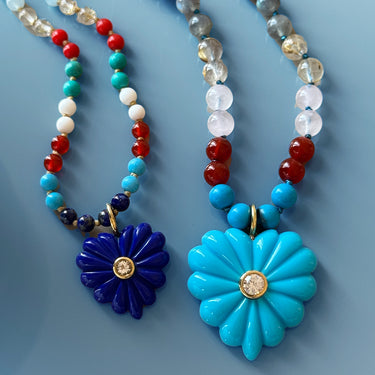 Large Love Necklace Turquoise