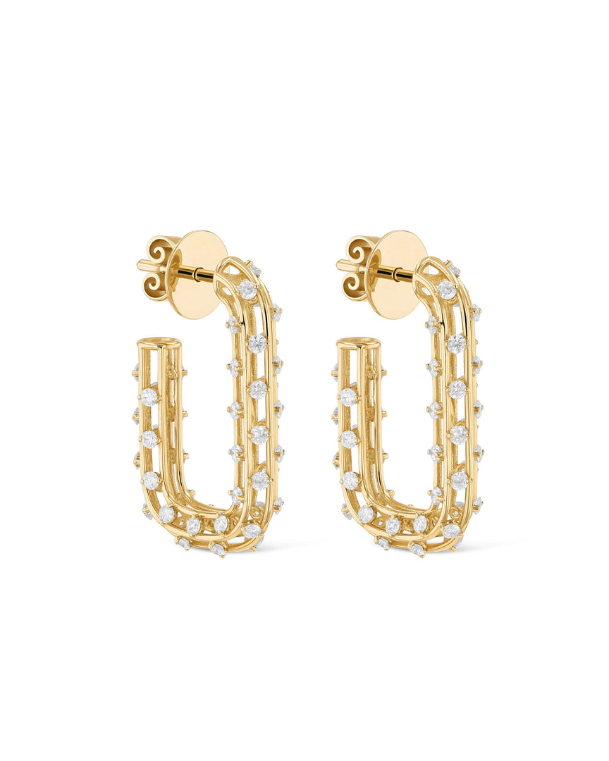 Cage Rectangle Earrings