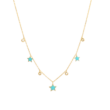 Alexa, Enamel Star Necklace